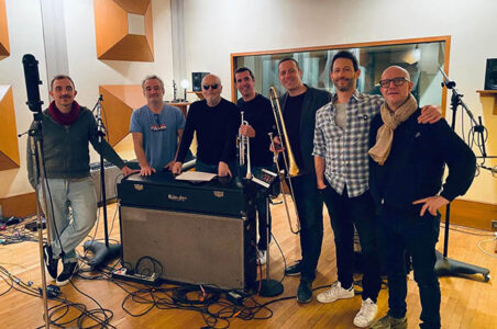Bill LaBounty in Studio St Germain with Jean-Luc Leonardon and the horn section